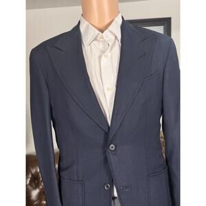 Tom Ford Navy Wool Mohair Silk Blazer Sport Jacket 44EU 36R US